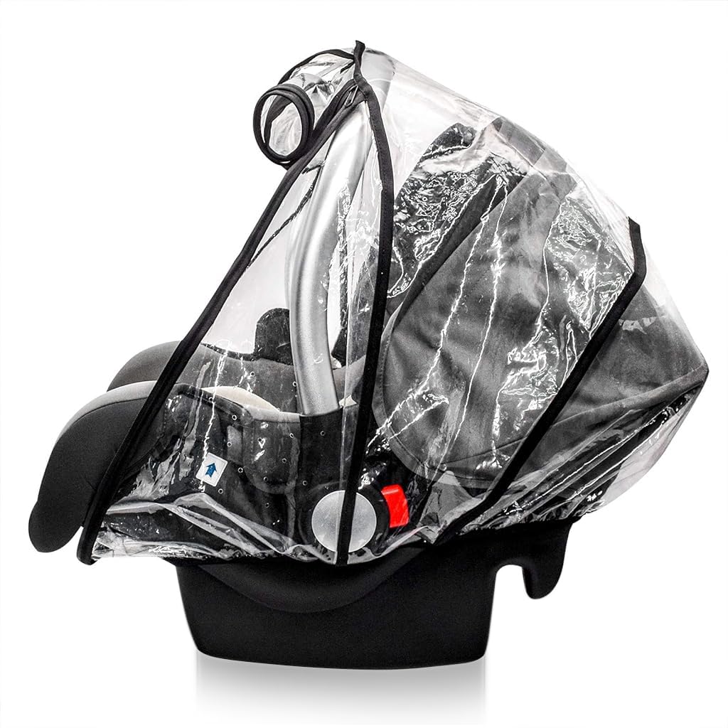 SNOWIE SOFT Infant Safety Car Seat Cover Transparent EVA Infant Car Seat Carrier Rain Cover Breathable Cover with Air Vent Holes & Rolled Up Window Windproof Cover for Infant Car Seat Carrier SNOWIE SOFT Infant Safety Car Seat Cover Transparent EVA Infant Car Seat Carrier Rain Cover Breathable Cover with Air Vent Holes & Rolled Up Window Windproof Cover for Infant Car Seat Carrier